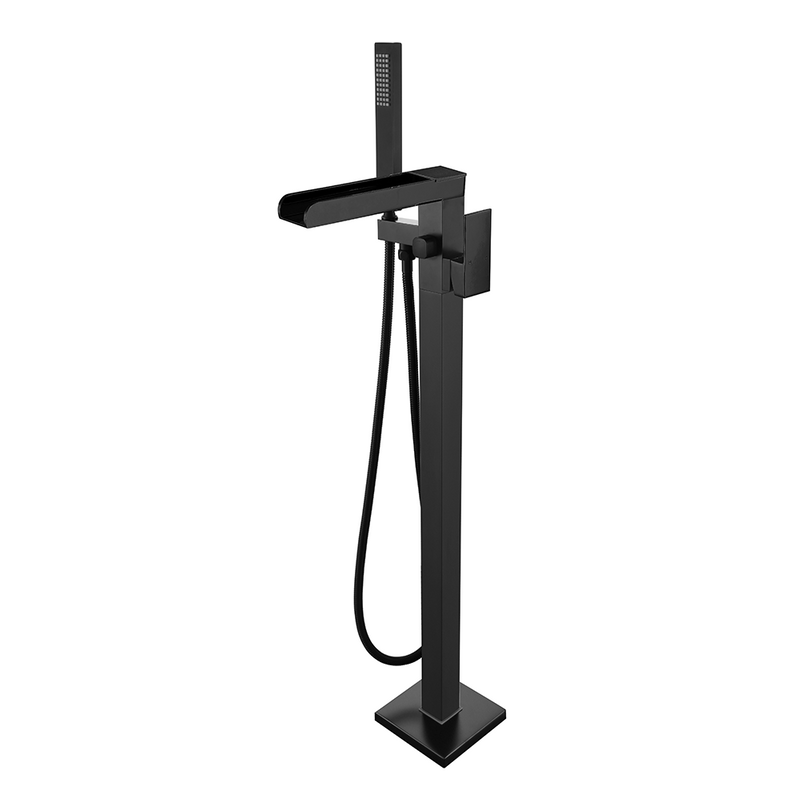 Brushed Gunmetal Bathtub Mixer Full Black Bath Faucet Freestanding Bathtub Faucet