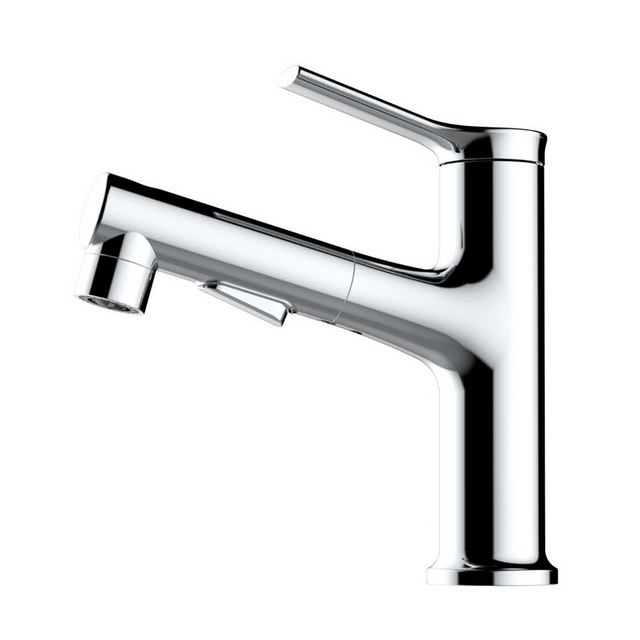 Single Handle Brass Body Chromed Surface Basin Faucet Water