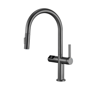 China Factory Matte Black Pull Down Spring Kitchen Faucets