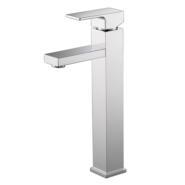 Factory Square Brass Single Handle Wash Basin Faucet