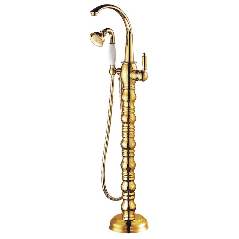 Brushed Gunmetal Bathtub Mixer Full Brass Bath Faucets Freestanding for Bathtubs