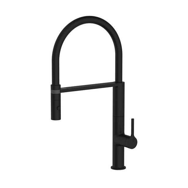 Kitchen Faucets Commercial Solid Brass Single Handle Single Lever Matte Black