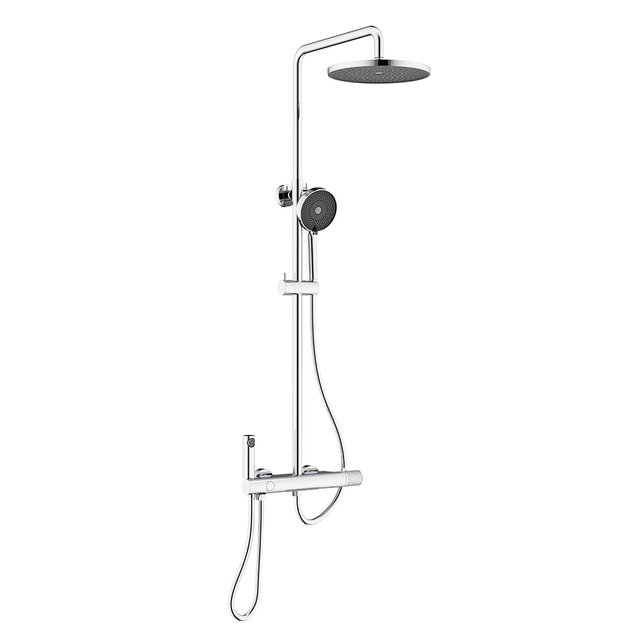 Hramsa Exposed Shower Column with Round Rainshower & Handset Kit