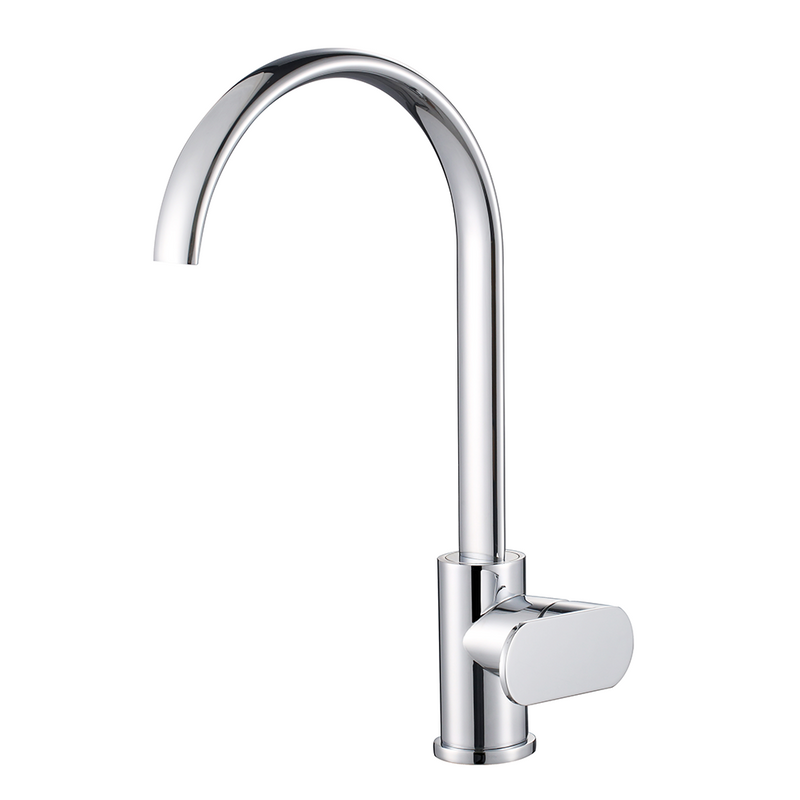 Modern Single Hole Polish square mixer tap Brass kitchen Faucet