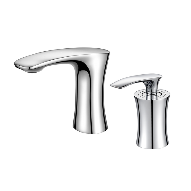 2 Hole Basin Taps Chrome Tap Bath Faucet Two Faucets Mixer